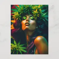 Beautiful Weed Woman Postcard