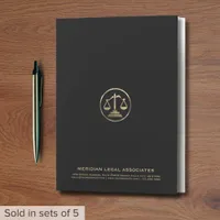 Simple Elegant Scales of Justice Logo Pocket Folder