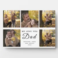 DAD | Custom Rustic Father's Day Photo Collage Plaque