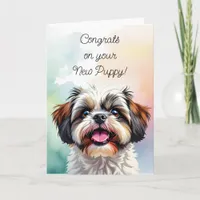 Congratulations on your New Puppy | Shih Tzu  Card