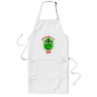 Christmas Nerd Holiday Lightbulb Fun Motto Long Apron