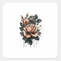 Fairy Aesthetic Goblincore And  Cottagecore Mushro Square Sticker