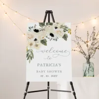 Baby in Bloom Floral Baby Shower Welcome Sign