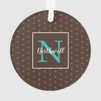 Twinkling Lights Pattern Monogram ID594 Ornament