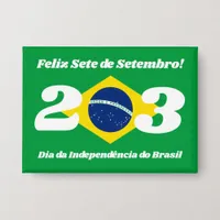 Sete de Setembro Independence Day Brazil Flag Button