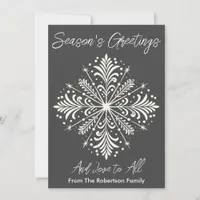 Elegant Non-Denominational Snowflake Holiday Card