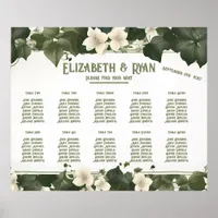 Elegant Ivy Wedding Table Plan and Invitations Poster