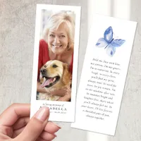 In Loving Memory Photo Butterfly Funeral Bookmarks