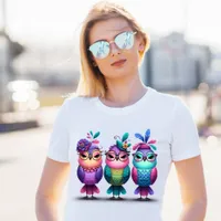 Colorful Bird Trio T-Shirt