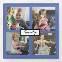 Family Photos Personalized   Glass Coaster