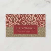 glitter gold red Leopard print chic Cards