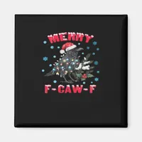 Merry F-Caw-F Funny & Vintage Design Magnet