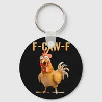 Gothic Funny Humor Crow F Caw F Style Keychain