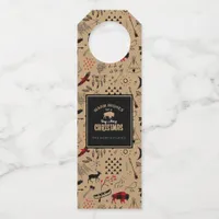 Buffalo Adventures Warm Wishes Kraft Red ID599 Bottle Hanger Tag