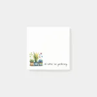 Quirky Flower Pots I'd Rather Be Gardening Post-it Notes