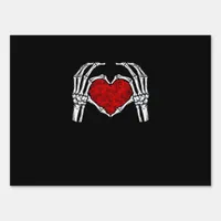 Skeleton Heart Hands Sign Valentine's Day Cute Hea