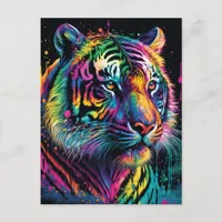 Colorful Tiger Postcard