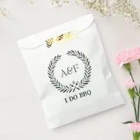 Rustic Monogram I Do BBQ Wedding Shower Favor Bag