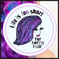 Funny Quote Artists Creatives Hairdresser Salons Classic Round Sticker