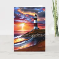 Beautiful Ocean Sunset Grandpa's Birthday Card