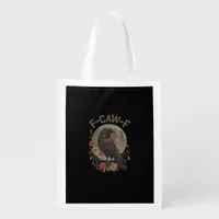 Funny F-Caw-F Raven Bird Saying Graphic F-Caw-F Cr Grocery Bag