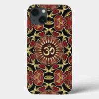 Sanskrit Om Gold + Red Baroque iPad Air Case