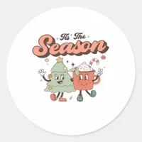 Tis The Season Creative Style Cute Design Classic Round Sticker