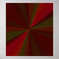 Circular Gradient Patchwork Red to Green Poster