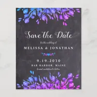 Budget Rustic Eucalyptus  Save The Date Postcard B
