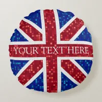 Union Jack Flag Great Britain Round Pillow