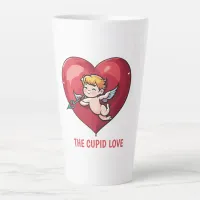 Cupid on Red Heart Latte Mug