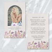 Forever Loved Wildflower Floral Memorial Card