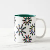 rainbowflowers-1 Two-Tone coffee mug