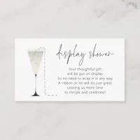 Pearls Prosecco Bridal Display Shower Gift Tag Enclosure Card