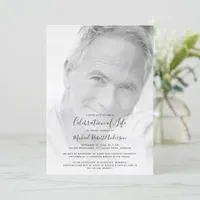 Funeral Photo Celebration of Life Memorial Invitation