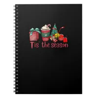 Tis The Season Hockey Christmas Coffee Santa Notebook
