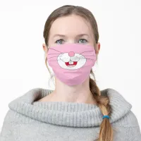 Cute Bunny  Face Pink Adult Cloth Face Mask