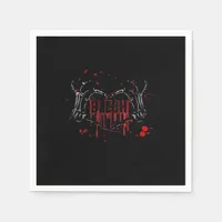 Blegh Breakdown Skeleton Heart Hands Emo Screamo Napkins