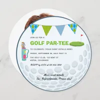 Golf Themed Party Photo Invitation