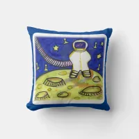 Space Fun Astronaut Board Game Art Throw Pillow