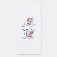 Unicorn Before and After Wine Magnetic Notepad