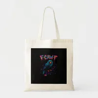 F Caw F Funny Bird Crow Raven Pun Joke Saying Tote Bag