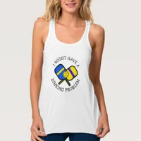 Funny Pickleball Pun  MIGHT HAVE A DINKING PROBLEM Tank Top