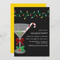Gilded Glam Christmas Holiday Cocktail Party Invitation