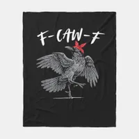 F-Caw-F Retro Classic Fleece Blanket