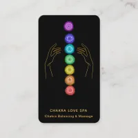 *~* Caress The Chakra Symbols +  Healing Hands Business Card