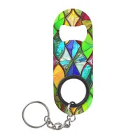 Bright Stained Glass Statement Keychain Bottle Opener