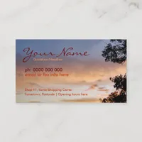 Apricot Clouds Skyscapes Business Card