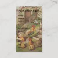 Vintage Chicken Family Business Card
