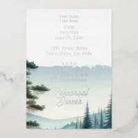 Pine Forest Nature Rehearsal Dinner Foil Invitation